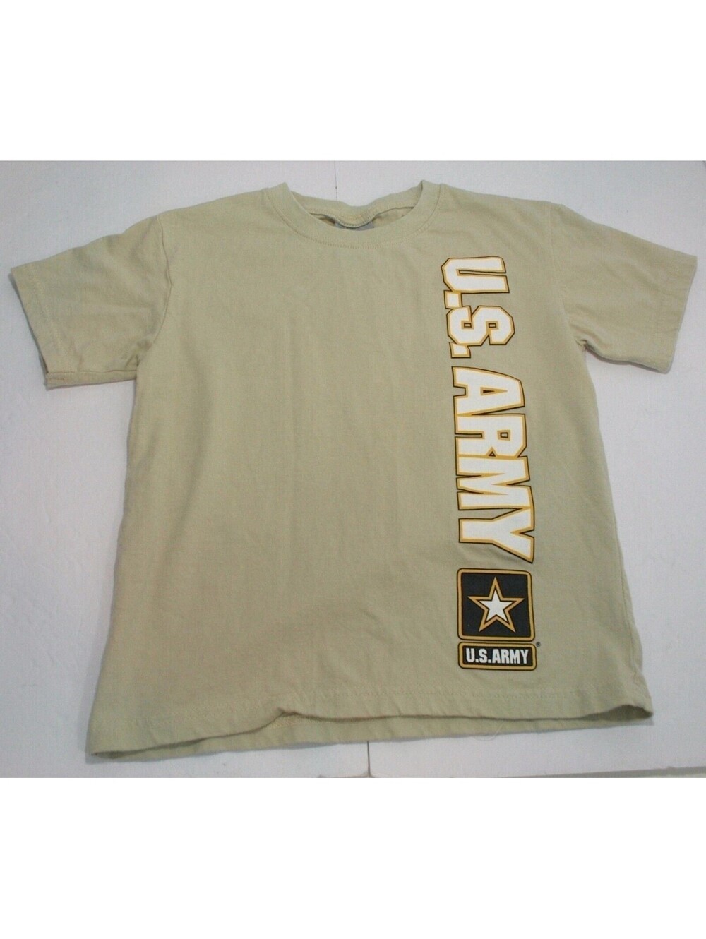 U.S. Army T Shirt - Beige - Size Youth Medium - Trooper Clothing - 100% Cotton